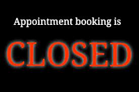 Appointments Temp closed